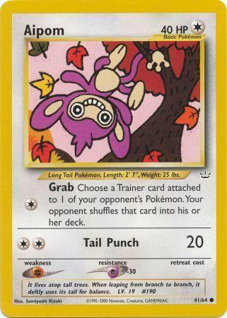 Aipom (41/64) Unlimited [Vintage: Neo Revelation] Pokemon Single Pokémon