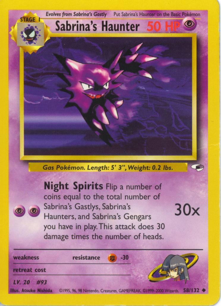 Sabrina's Haunter 58/132 Unlimited [Vintage: Gym Heroes] Pokemon Single Pokémon