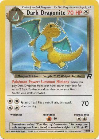 Dark Dragonite (22/82) Unlimited [Vintage: Team Rocket] Pokemon Single Pokémon