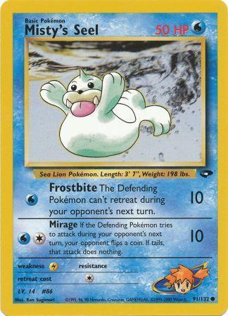 Misty's Seel (91/132) Unlimited [Vintage: Gym Challenge] Pokemon Single Pokémon