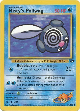 Misty's Poliwag (89/132) Unlimited [Vintage: Gym Challenge] Pokemon Single Pokémon