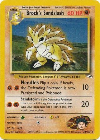 Brock's Sandslash (23/132) Unlimited [Vintage: Gym Heroes] Pokemon Single Pokémon