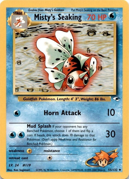 Misty's Seaking (55/132) Unlimited [Vintage: Gym Heroes] Pokemon Single Pokémon