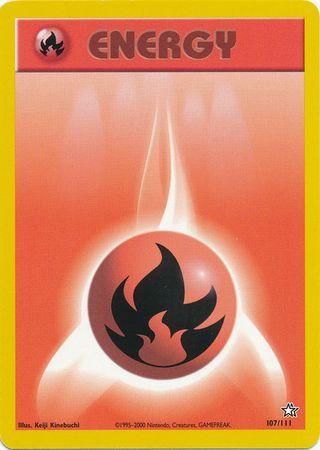 Fire Energy (107/111) Unlimited [Vintage: Neo Genesis] Pokemon Single Pokémon