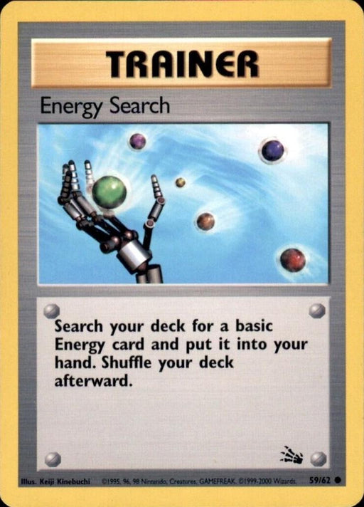 Energy Search (59/62) Unlimited [Vintage: Fossil] Pokemon Single Pokémon