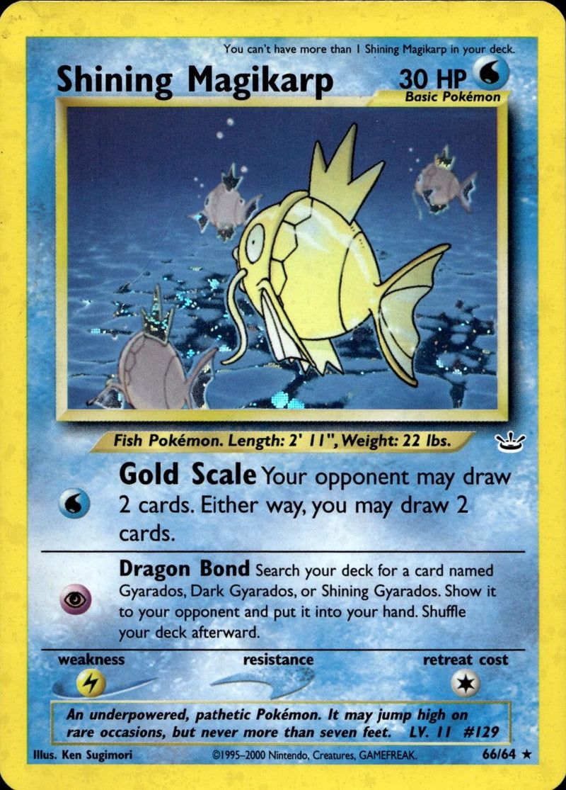 Shining Magikarp (66/64) - [Vintage: Neo Revelation] Unlimited Holofoil Pokemon Single Pokémon