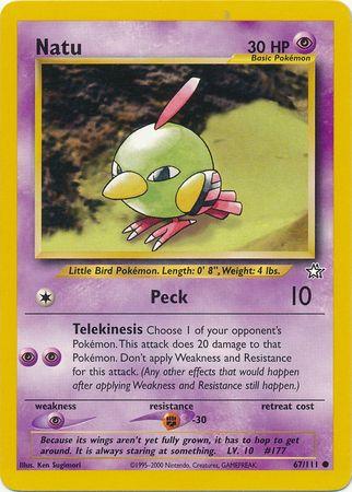 Natu (67/111) Unlimited [Vintage: Neo Genesis] Pokemon Single Pokémon