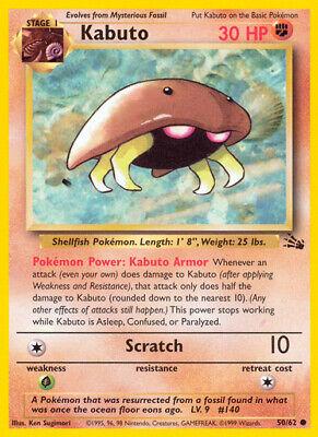 Kabuto (50/62) Unlimited [Vintage: Fossil] Pokemon Single Pokémon