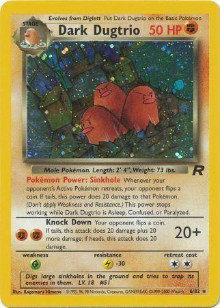 Dark Dugtrio (6/82) Unlimited Holofoil [Vintage: Team Rocket] Pokemon Single Pokémon