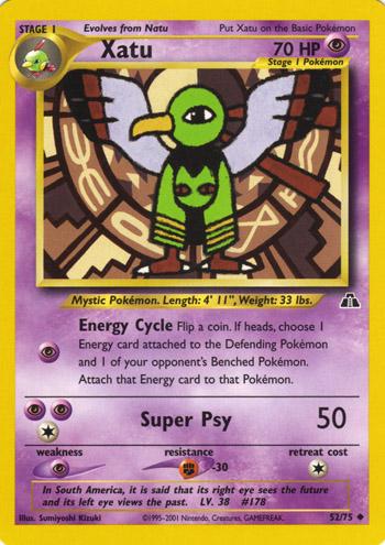 Xatu 52/75 Unlimited [Vintage: Neo Discovery] Pokemon Single Pokémon