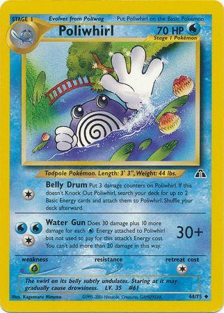 Poliwhirl 44/75 Unlimited [Vintage: Neo Discovery] Pokemon Single Pokémon
