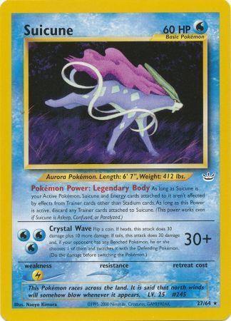 Suicune 27/64 Unlimited [Vintage: Neo Revelation] Pokemon Single Pokémon