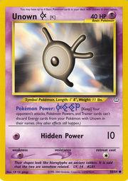 Unown [K] (58/64) Unlimited [Vintage: Neo Revelation] Pokemon Single Pokémon