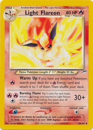Light Flareon 46/105 Unlimited [Vintage: Neo Destiny] Pokemon Single Pokémon