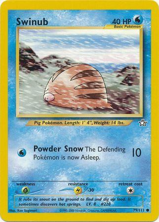 Swinub 79/111 Unlimited [Vintage: Neo Genesis] Pokemon Single Pokémon