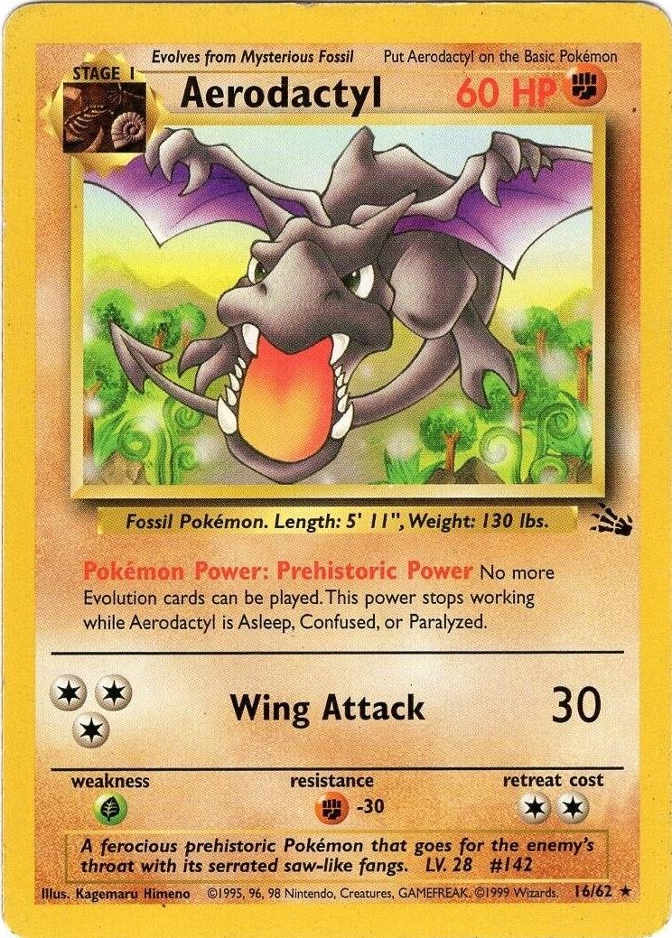 Aerodactyl (16) (16/62) - [Vintage: Fossil] Unlimited Pokemon Single Pokémon