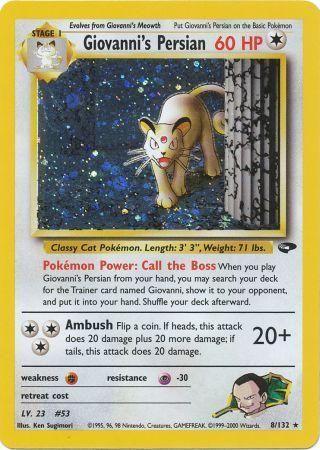 Giovanni's Persian (8/132) Unlimited Holofoil [Vintage: Gym Challenge] Pokemon Single Pokémon