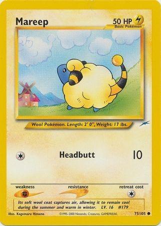 Mareep 75/105 Unlimited [Vintage: Neo Destiny] Pokemon Single Pokémon