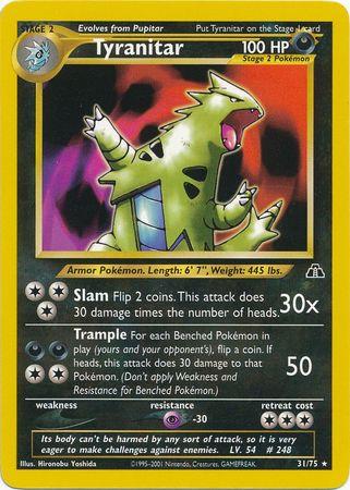 Tyranitar (31/75) Unlimited [Vintage: Neo Discovery] Pokemon Single Pokémon