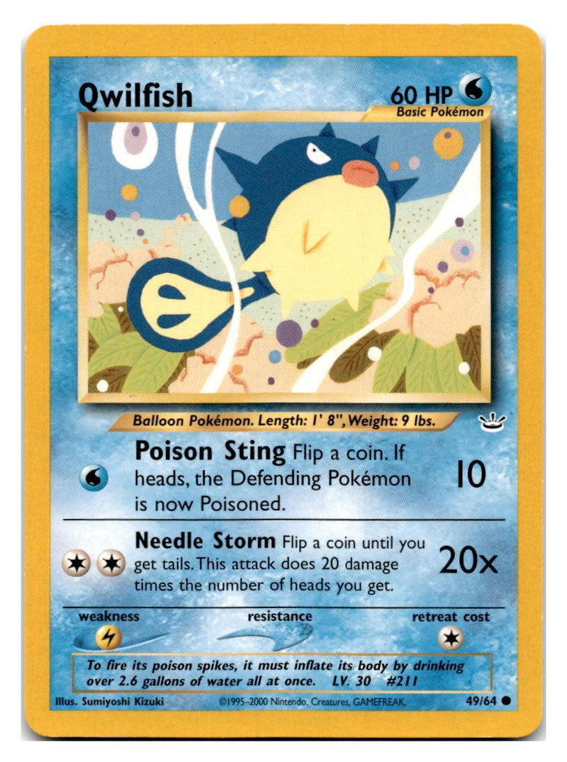 Qwilfish 49/64 Unlimited [Vintage: Neo Revelation] Pokemon Single Pokémon