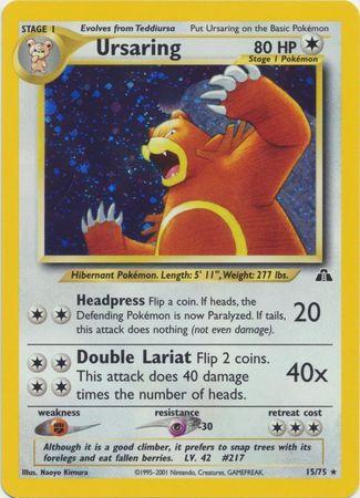 Ursaring (15) (/75) Unlimited Holofoil [Vintage: Neo Discovery] Pokemon Single Pokémon