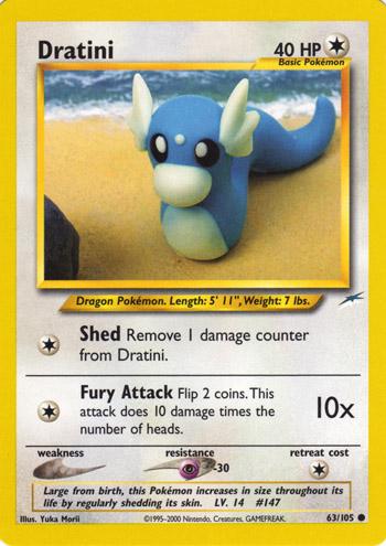 Dratini (63/105) Unlimited [Vintage: Neo Destiny] Pokemon Single Pokémon