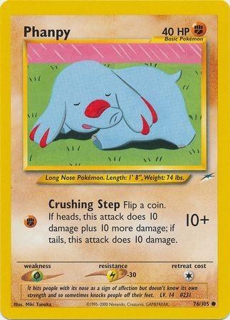Phanpy 76/105 Unlimited [Vintage: Neo Destiny] Pokemon Single Pokémon