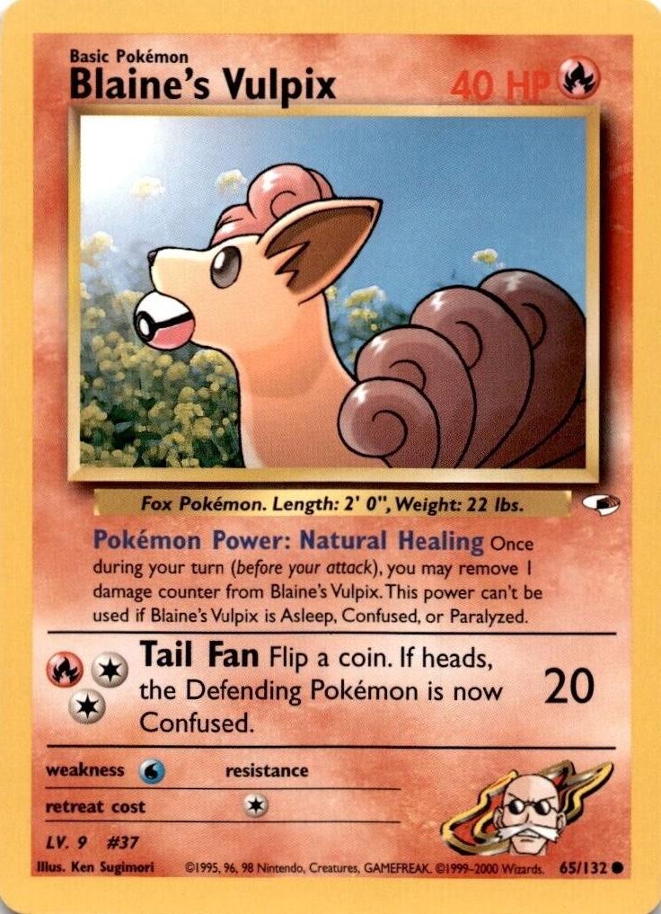 Blaine's Vulpix (65/132) Unlimited [Vintage: Gym Heroes] Pokemon Single Pokémon