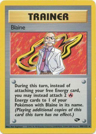 Blaine (100/132) Unlimited [Vintage: Gym Challenge] Pokemon Single Pokémon