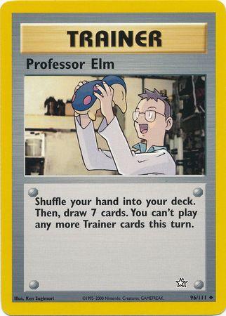 Professor Elm 96/111 Unlimited [Vintage: Neo Genesis] Pokemon Single Pokémon