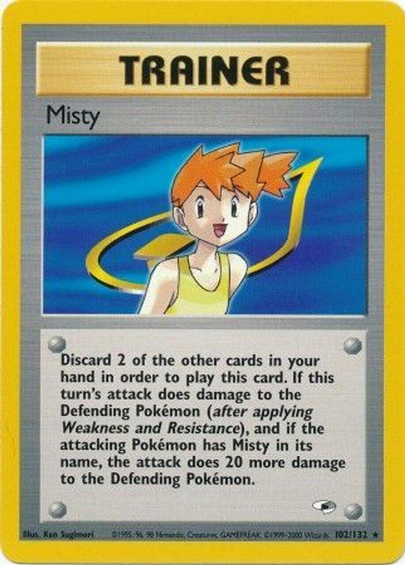 Misty 102/132 Unlimited [Vintage: Gym Heroes] Pokemon Single Pokémon