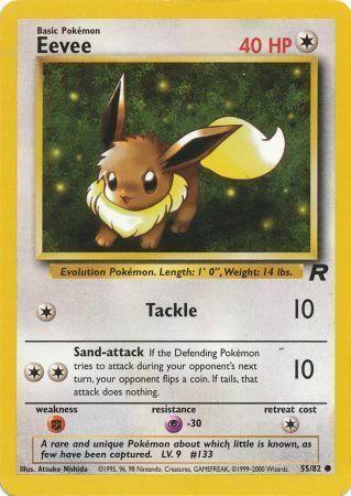 Eevee (55/82) Unlimited [Vintage: Team Rocket] Pokemon Single Pokémon