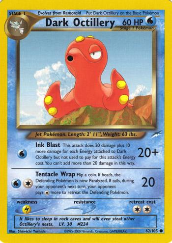 Dark Octillery (62/105) Unlimited [Vintage: Neo Destiny] Pokemon Single Pokémon