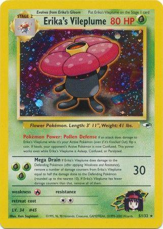 Erika's Vileplume (5/132) Unlimited Holofoil [Vintage: Gym Heroes] Pokemon Single Pokémon