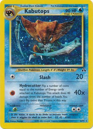 Kabutops (6) (/75) Unlimited Holofoil [Vintage: Neo Discovery] Pokemon Single Pokémon