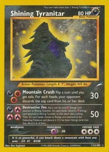 Shining Tyranitar (/105) Unlimited Holofoil [Vintage: Neo Destiny] Pokemon Single Pokémon
