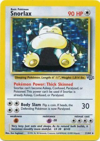 Snorlax (11/64) Unlimited Holofoil [Vintage: Jungle] Pokemon Single Pokémon