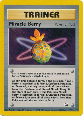 Miracle Berry 94/111 Unlimited [Vintage: Neo Genesis] Pokemon Single Pokémon