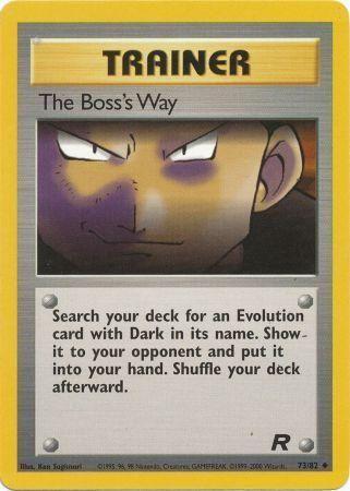 The Boss's Way (73/82) Unlimited [Vintage: Team Rocket] Pokemon Single Pokémon