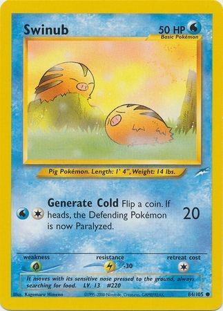 Swinub 84/105 Unlimited [Vintage: Neo Destiny] Pokemon Single Pokémon
