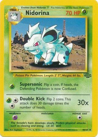 Nidorina (40/64) Unlimited [Vintage: Jungle] Pokemon Single Pokémon