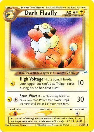 Dark Flaaffy (34/105) Unlimited [Vintage: Neo Destiny] Pokemon Single Pokémon