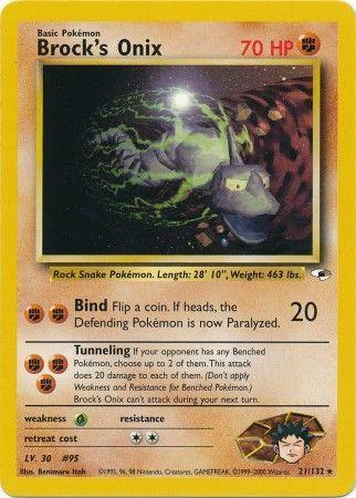 Brock's Onix (21/132) Unlimited [Vintage: Gym Heroes] Pokemon Single Pokémon