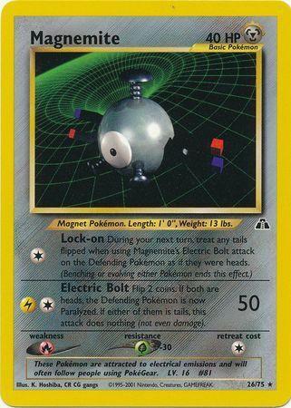 Magnemite (26) (/75) Unlimited [Vintage: Neo Discovery] Pokemon Single Pokémon