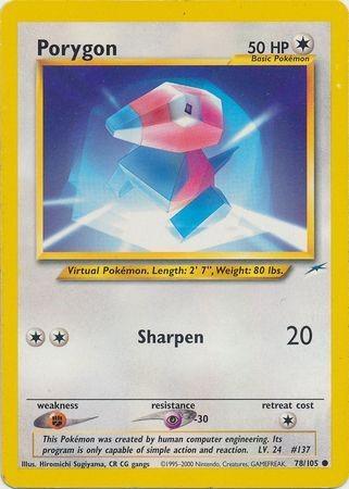 Porygon 78/105 Unlimited [Vintage: Neo Destiny] Pokemon Single Pokémon