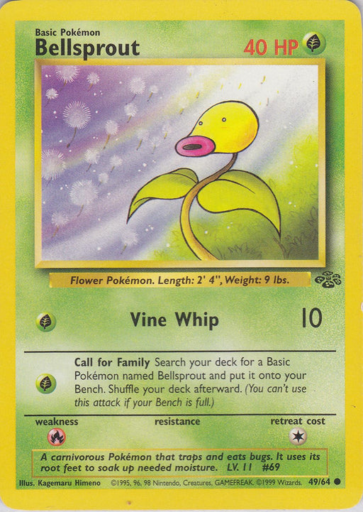 Bellsprout (49/64) Unlimited [Vintage: Jungle] Pokemon Single Pokémon