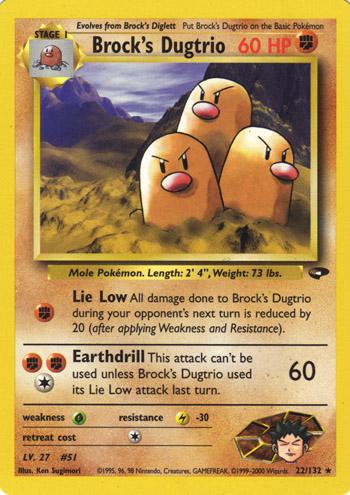 Brock's Dugtrio (22/132) Unlimited [Vintage: Gym Challenge] Pokemon Single Pokémon