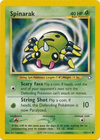 Spinarak 75/111 Unlimited [Vintage: Neo Genesis] Pokemon Single Pokémon