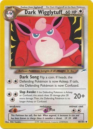 Dark Wigglytuff (40/105) Unlimited [Vintage: Neo Destiny] Pokemon Single Pokémon