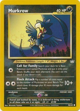 Murkrow 46/64 Unlimited [Vintage: Neo Revelation] Pokemon Single Pokémon